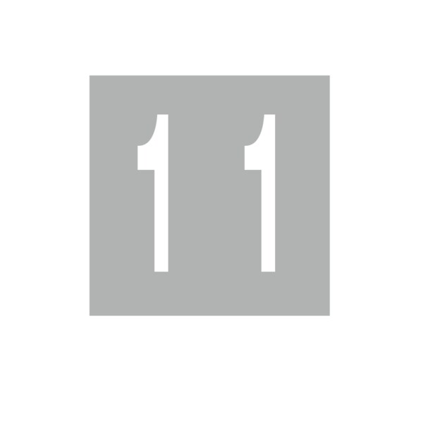 Ames - Filing Labels - Large - Number 1 1-7/8" x 1-7/8" Gray